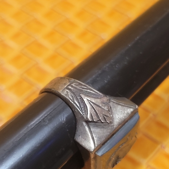 Men's Roman Warrior Intaglio Ring Size 7.5 Sterling Silver & 10K Accent 8.3g - Picture 4 of 10